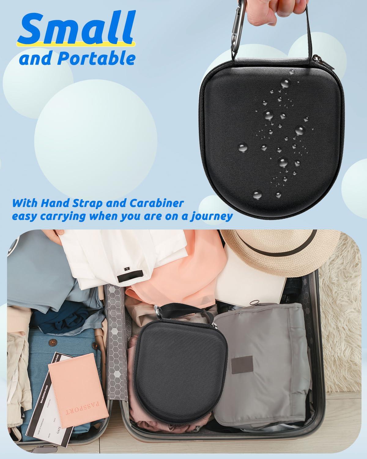 RAIACE RAIACE Headphone Storage Case Compatible with Noot Products K11/K22/iClever HS 14/Elecder i37/i36/POWMEE M2 Children's Headphones (Case Only)-Black