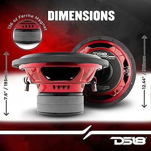 DS18 DS18 GEN-XX12.4DHE 12" High Excursion Car Subwoofer 1000 Watts Max Dual Voice Coil 4+4 Ohms (1 Speaker)