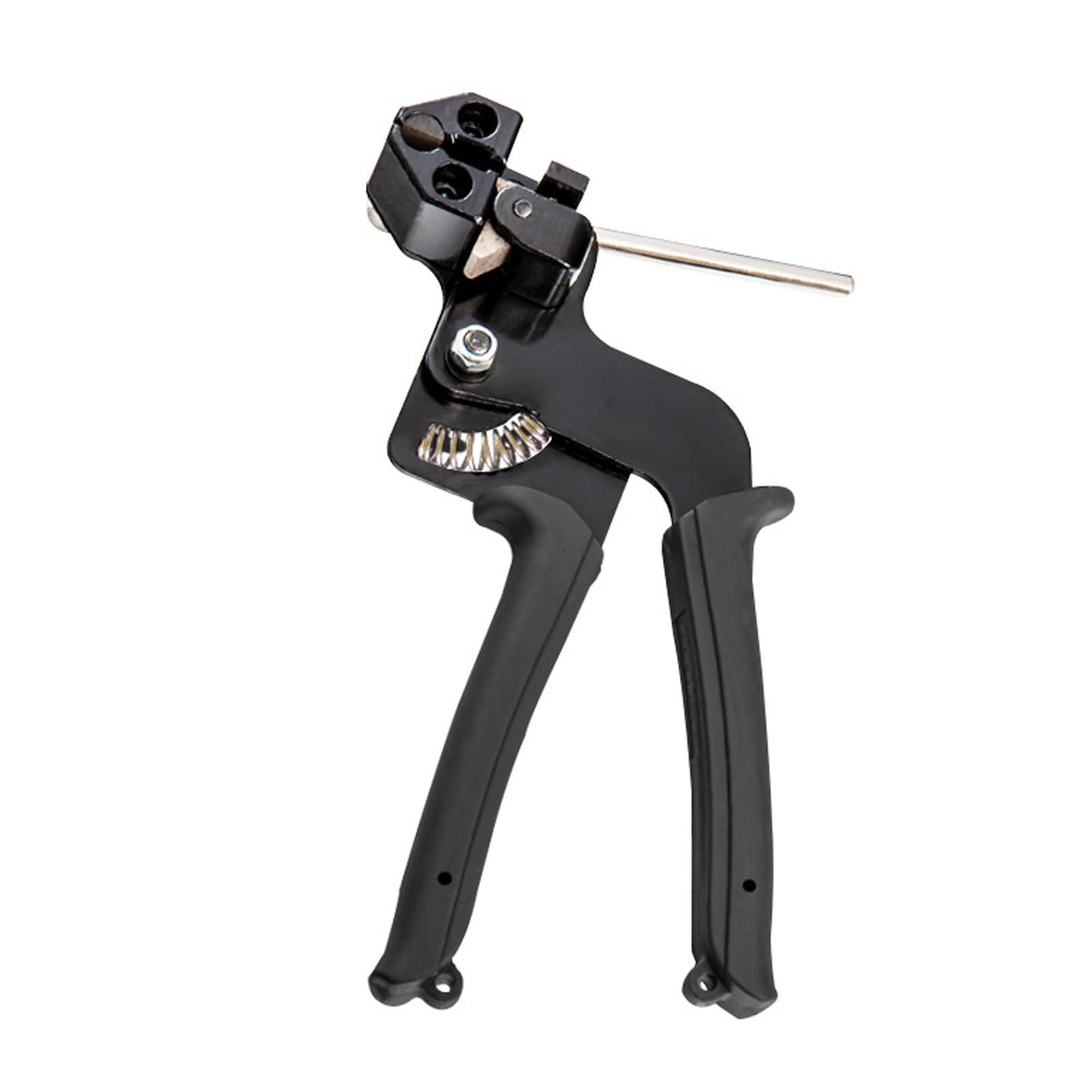 nLn Hope Stainless Steel Cable Tie Gun Metal Zip Tensioner, Multi-Purpose Hand Tensioning Cutting Tool for Self-Locking Metal Zip Ties Cable Strap Tie (PG100 Cable Tie Gun)