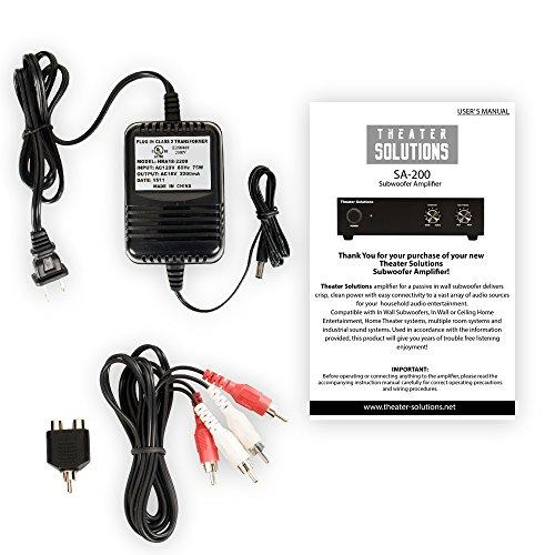 Theater Solutions Theater Solutions TS1000 Passive 10" Home Theater in Wall 2 Subwoofers and 2 Amps Set