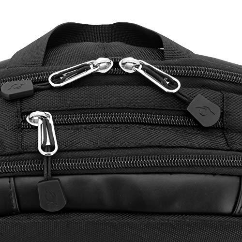 Jetpack Jetpack Slim Backpack for DVS, Mobile, or Club DJ Gig Set, Bag Carry Laptop, Stand, Tablet, Headphone, Vinyl Records, USB Mobile Devices, Needle Case, Cables, Microphone & More. TSA Compliant (Black)