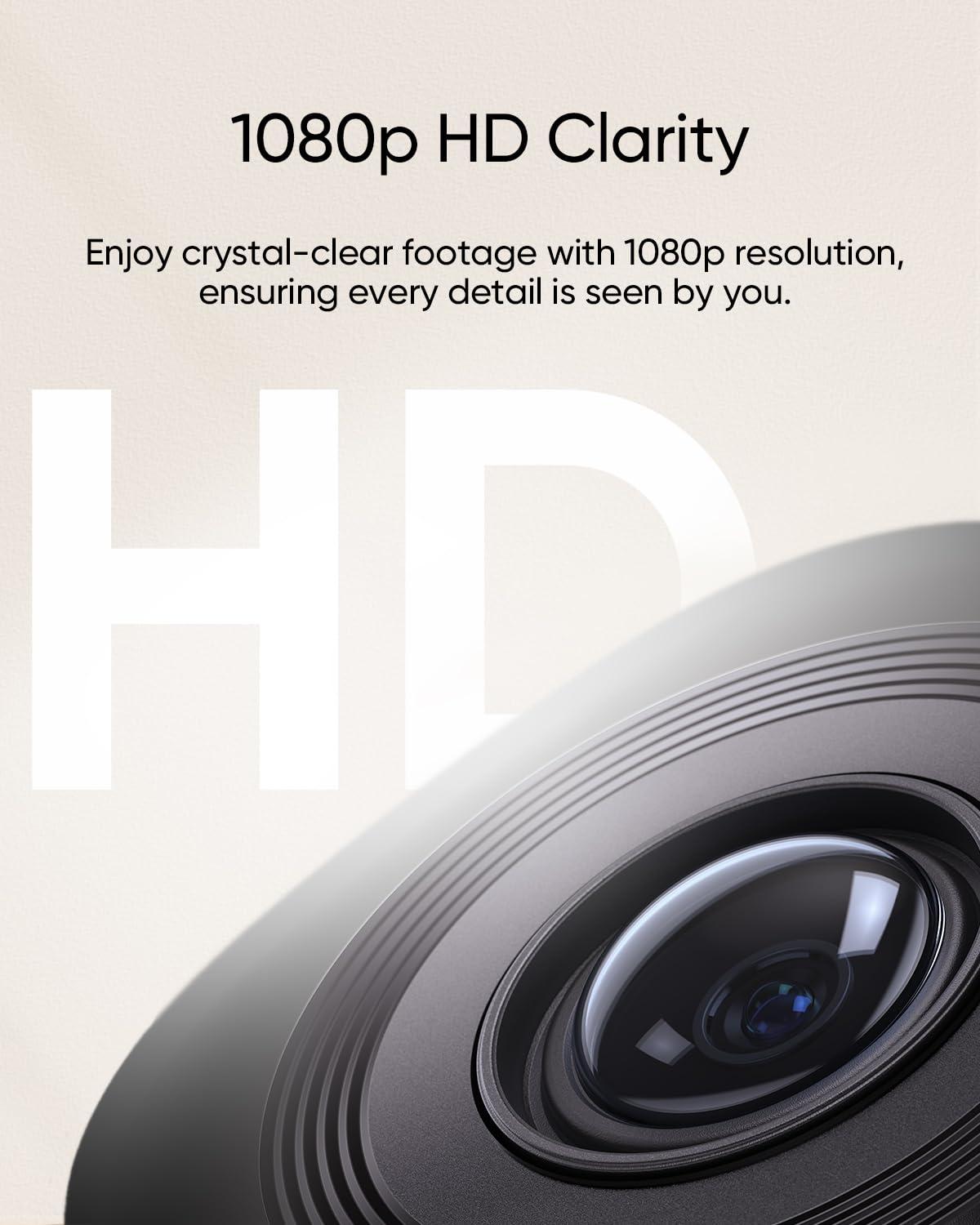 eufy Security eufy Security Indoor Cam C210, 1080p Resolution Security Camera with 360 PTZ, Plug-in Security Indoor Camera with 2.4G Wi-Fi, Human/Motion AI, Night Vision, AI Tracking (Renewed)