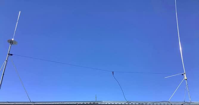 PQIQP WINDCAMP Gipsy 5-50MHz HF Horizontal Dipole Antenna Ant for Ham Radio Waterproof Balun Portable Antenna