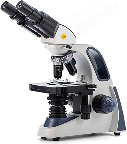 SWIFT SWIFT SW380B 40X-2500X Magnification, Siedentopf Head, Research-Grade Binocular Compound Lab Microscope with Wide-Field 10X and 25X Eyepieces, Mechanical Stage, Ultra-Precise Focusing