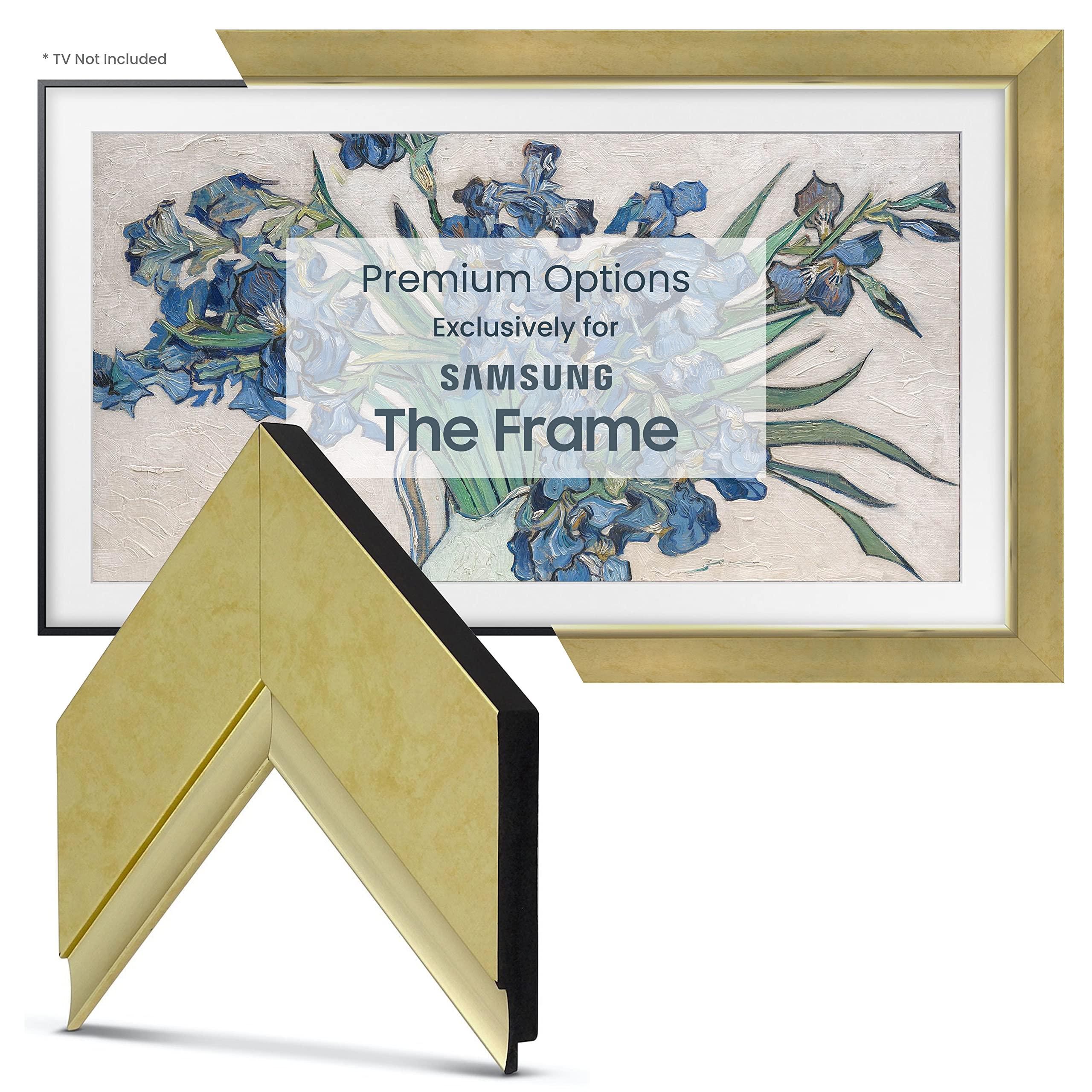 Frame My TV Frame My TV Deco TV Frames - Contemporary Gold Smart Frame Compatible ONLY with Samsung The Frame TV (32\", Fits 2021-2024 Frame TV)