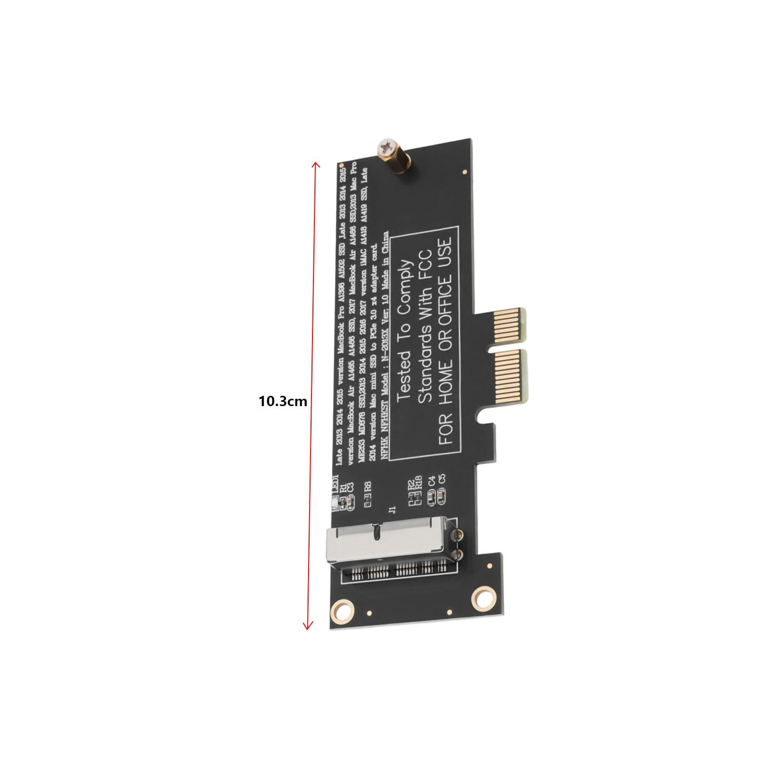 Create idea Create idea PCI-E 1X to 12+16 Pin Solid State Drive SSD Conversion Card Adapter with Metal Baffle Compatible with Mac Pro Air 2013-2017 A1493 A1502 A1465 A1466