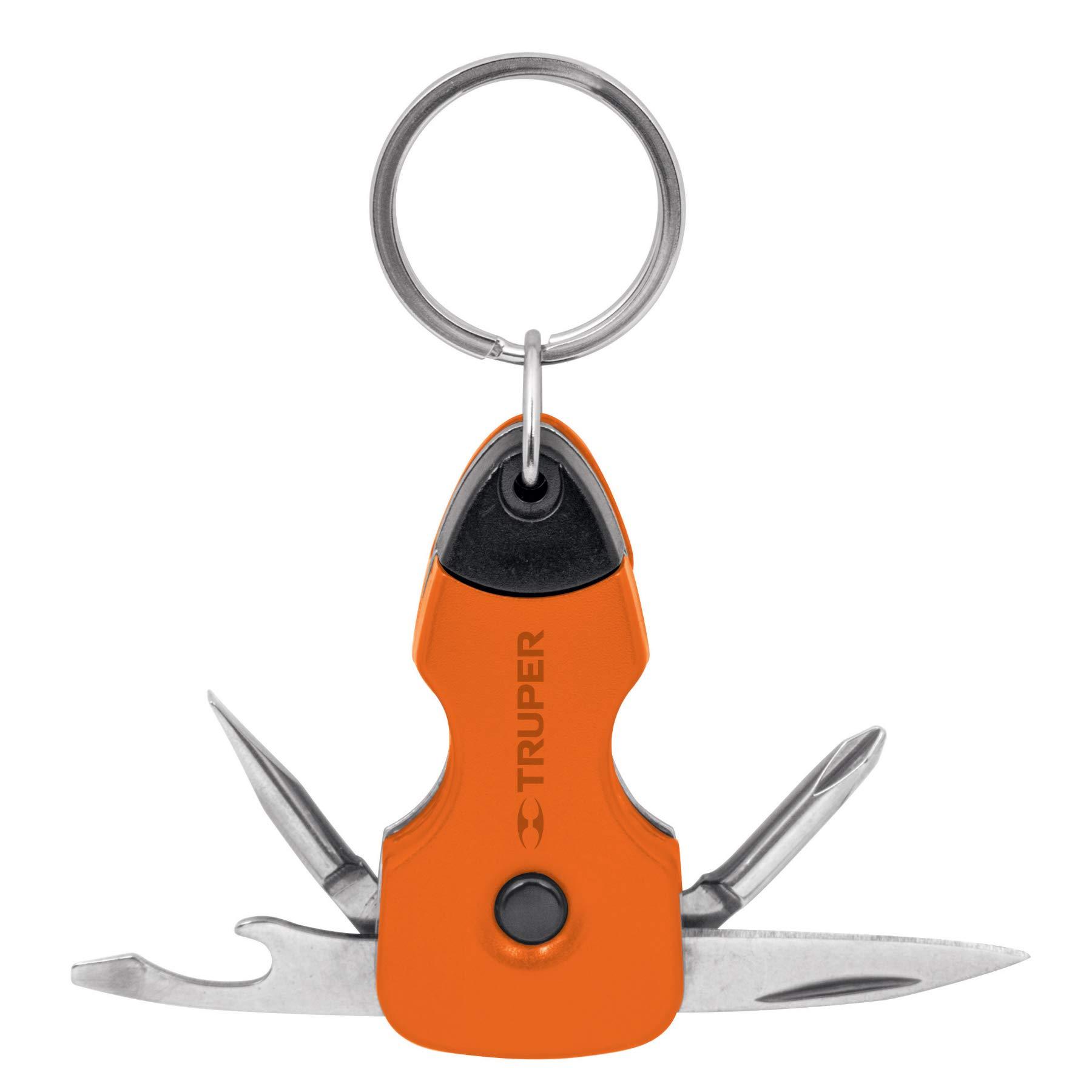 Truper TRUPER NAMU-LL 6-Function Multi-tool Keychain w/ LED Light