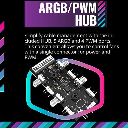 Cooler Master Cooler Master TD500 Mesh V2 White Mid-Tower Case, Polygonal Mesh, 3X 120mm ARGB Fans, USB Gen 2 Type C