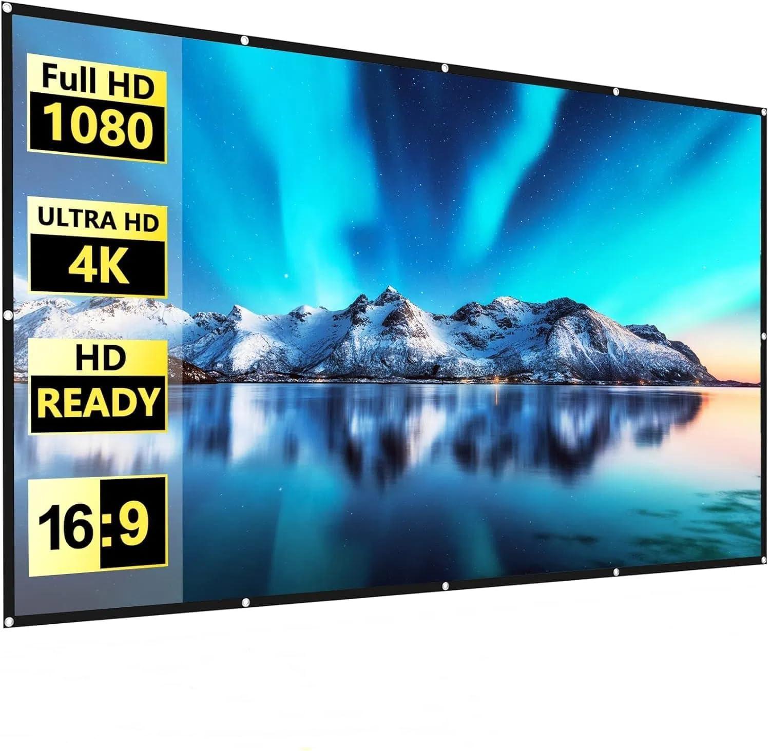 FUDONI FUDONI P3 Projector Bundle FUDONI Projector Screen 100 inch