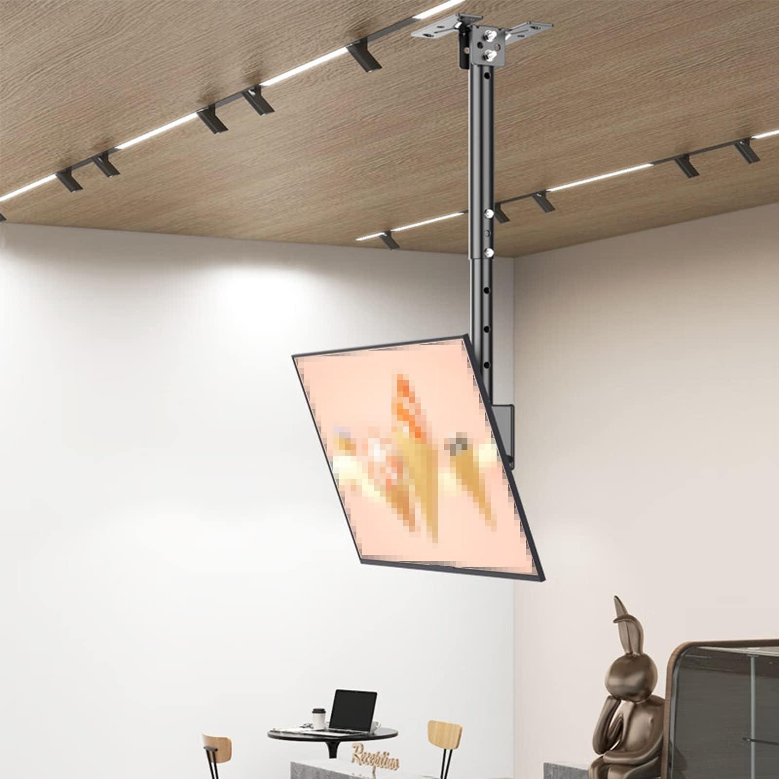 THEGA Motorized Ceiling TV Mount - Adjustable Tilt Swivel TV Ceiling Mount, Fits 26-60 Inch TVs TV Stand, with Loading 50 Kg/110 Lbs, Max VESA 400x400mm, Mount On Ceilings