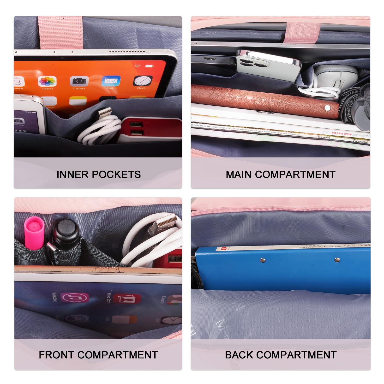 MATEIN Laptop Bag for Women, 15.6 inch Computer Briefcase Sleeve Case, Large Water-resistant Messenger Work Bag with Crossbody Shoulder Strap, 15.6 inch Laptop Tote Bag, Cute Computer Sleeve Case Briefcase