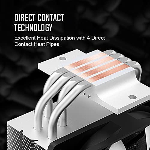 ID-COOLING ID-COOLING SE-214-XT ARGB CPU Cooler 4 Heatpipes CPU Air Cooler ARGB Light Sync with Motherboard(5V 3-PIN Connector) CPU Fan for Intel/AMD, LGA 1700 Compatible