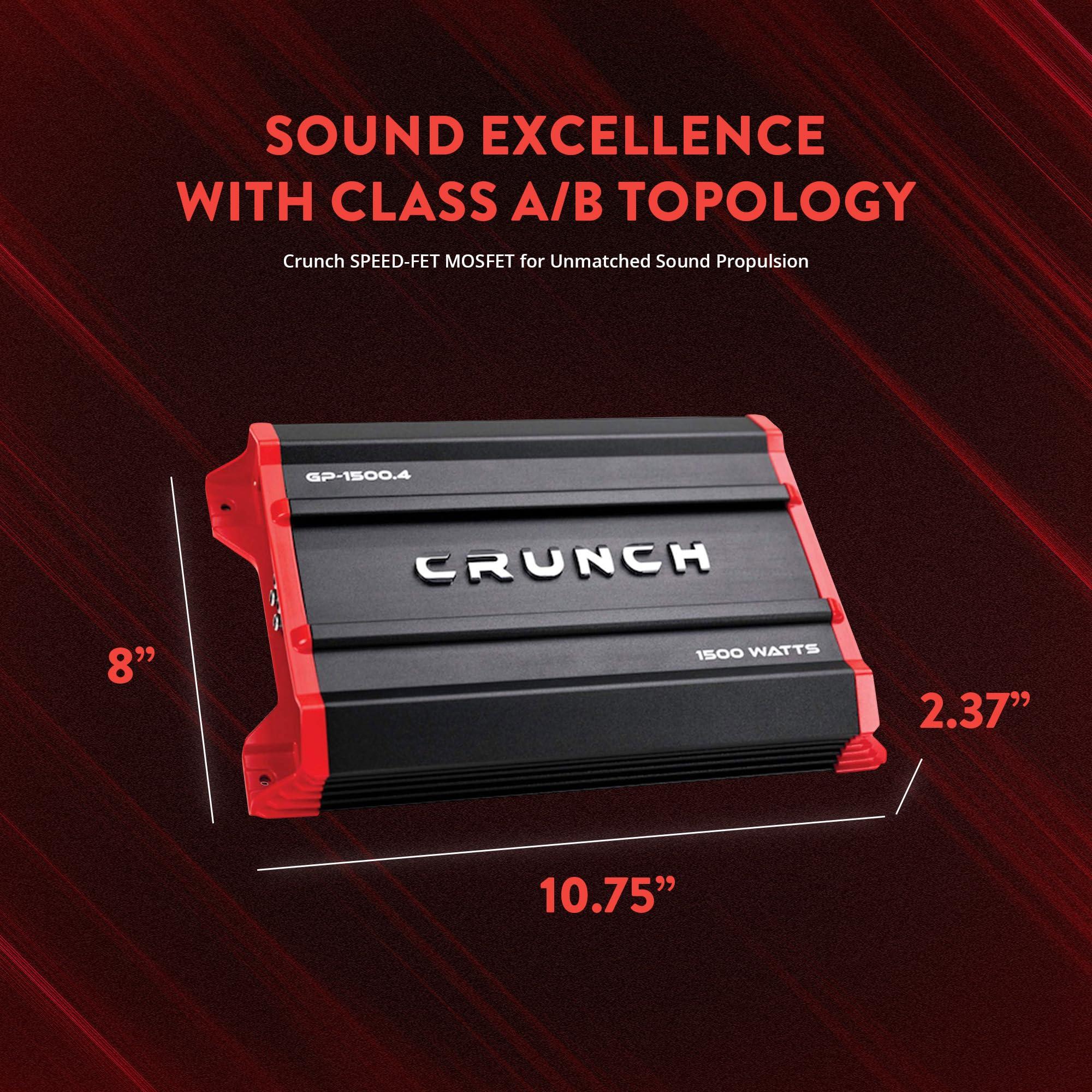 Crunch Crunch Ground Pounder GP-1500.4 1500 Watt 4 Channel Amplifier