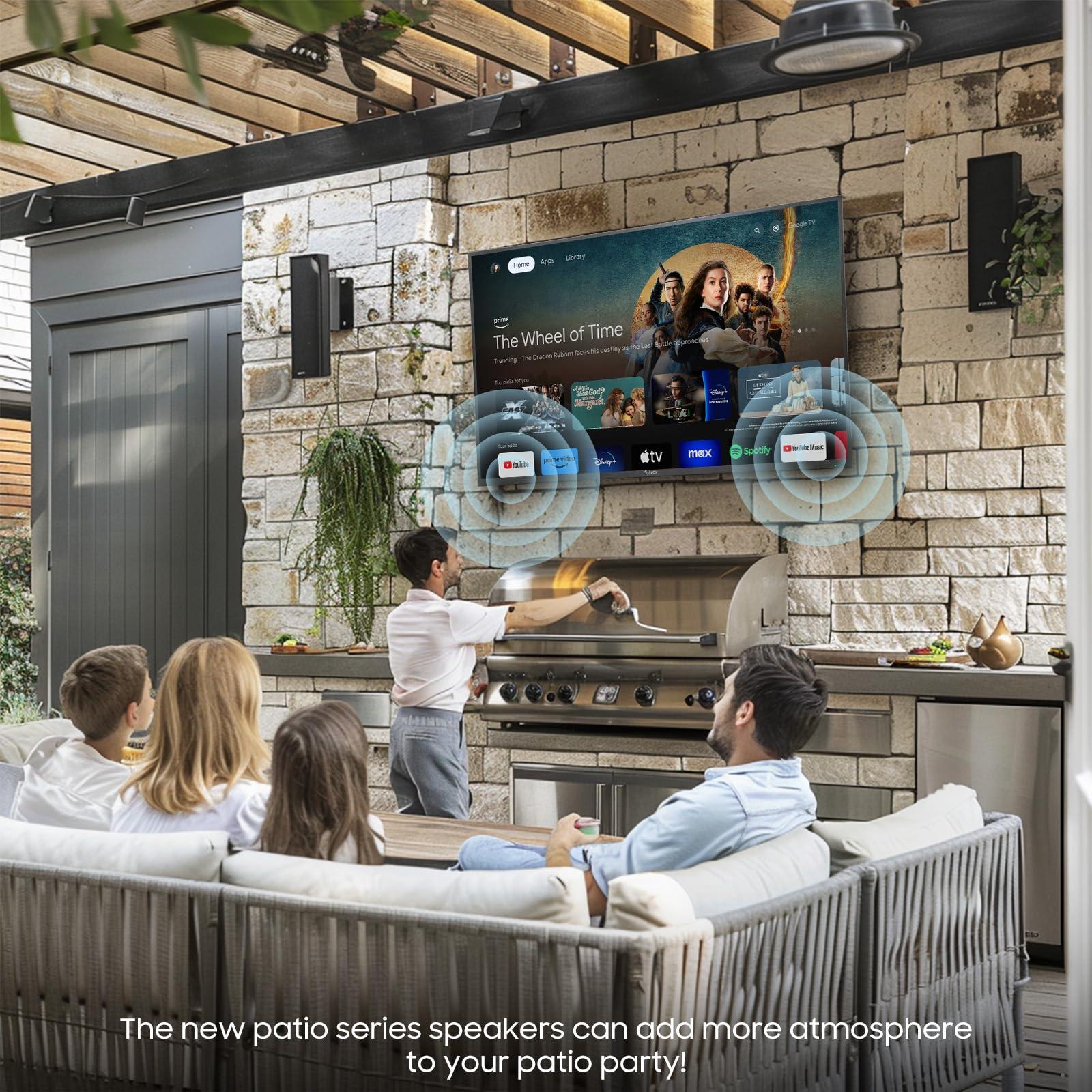 SYLVOX SYLVOX 50 Inch Outdoor Smart Television Weatherproof Google TV, 4K 700NIT High Brightness Temperature Resistant IP55 Waterproof TVs, Anti-Scratch, Suitable for Partial Sun (Patio Series)