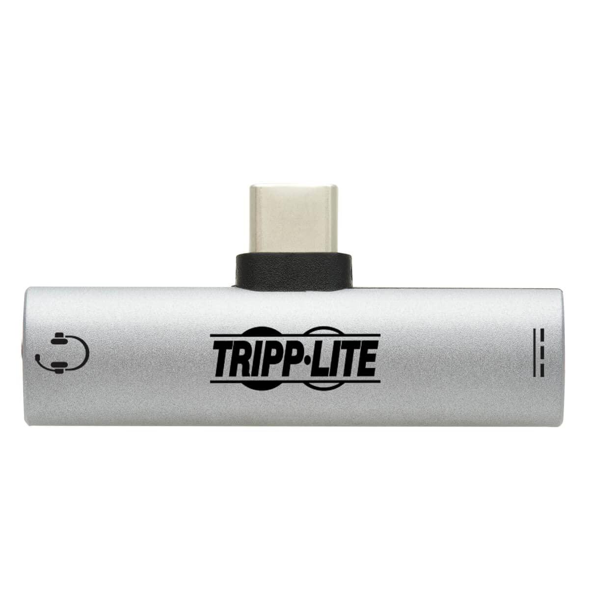 Tripp Lite Tripp Lite USB-C to 3.5 mm Headphone Jack Adapter for Hi-Res Stereo Audio, 60W PD 3.0 and 18W QC 2.0 Charging - Android, Windows, macOS, Linux, and Chrome Compatible, 3-Year Warranty (U437-001-C-V2)