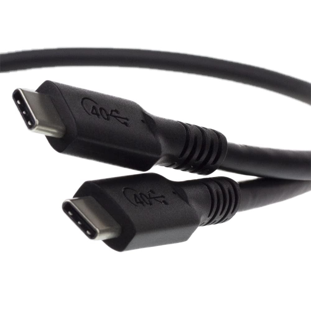 CableWholesale CableWholesale USB4 40Gbps 100 watt Fast Charging Cable, USB Type C Male to Male, Thunderbolt 3 Compatible, PVC Jacket, Black, 3 Feet