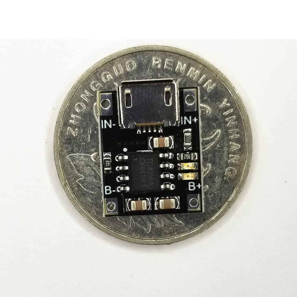 Midzooparts 10PCS Single Cell Lithium Battery Charging Charger Module 1A 5V-6V 4.2V TC4056 TC4056A Micro USB Power Supply Board TP4056
