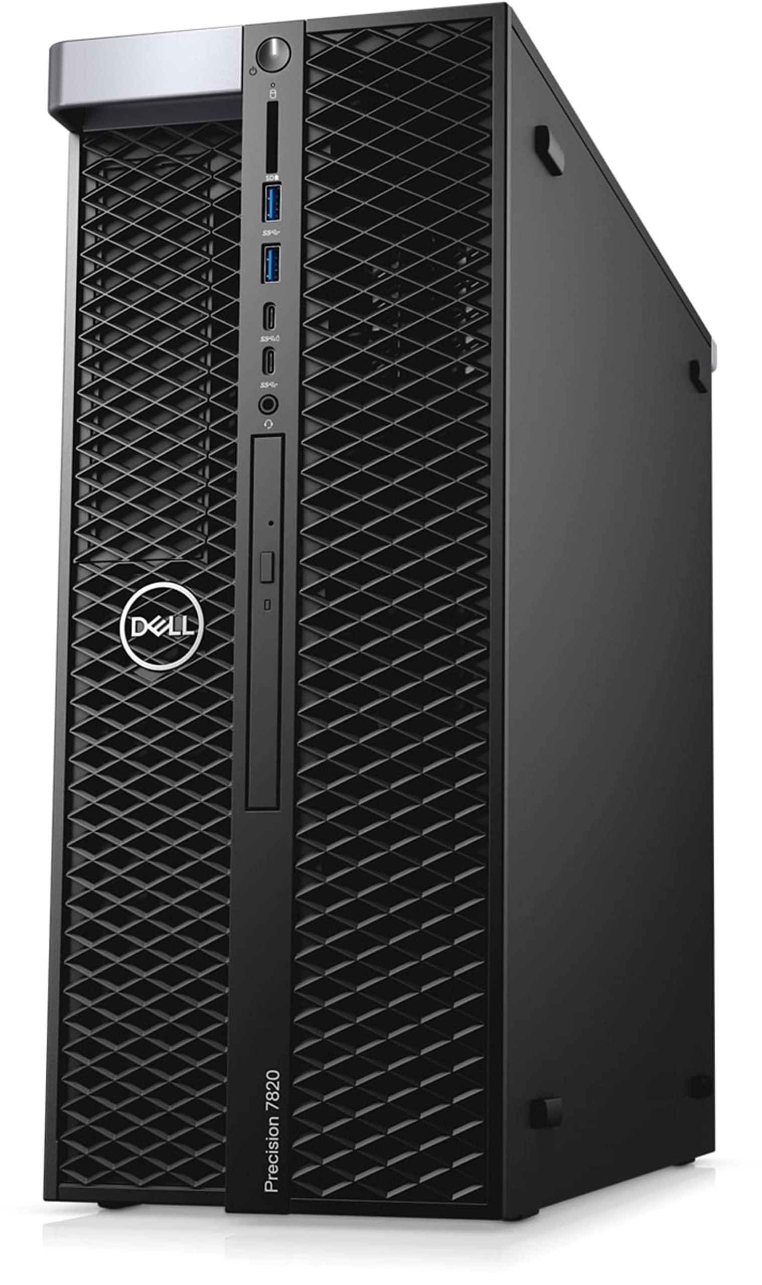 Dell Dell Precision T7820 Workstation Desktop | Xeon Silver - 4208-1TB HDD Hard Drive - 32GB RAM - 2 x Nvidia Quadro P400 in SLI | 8 cores @ 3.2 GHz - 4GB GDDR5 Win 11 Pro Black (Renewed)