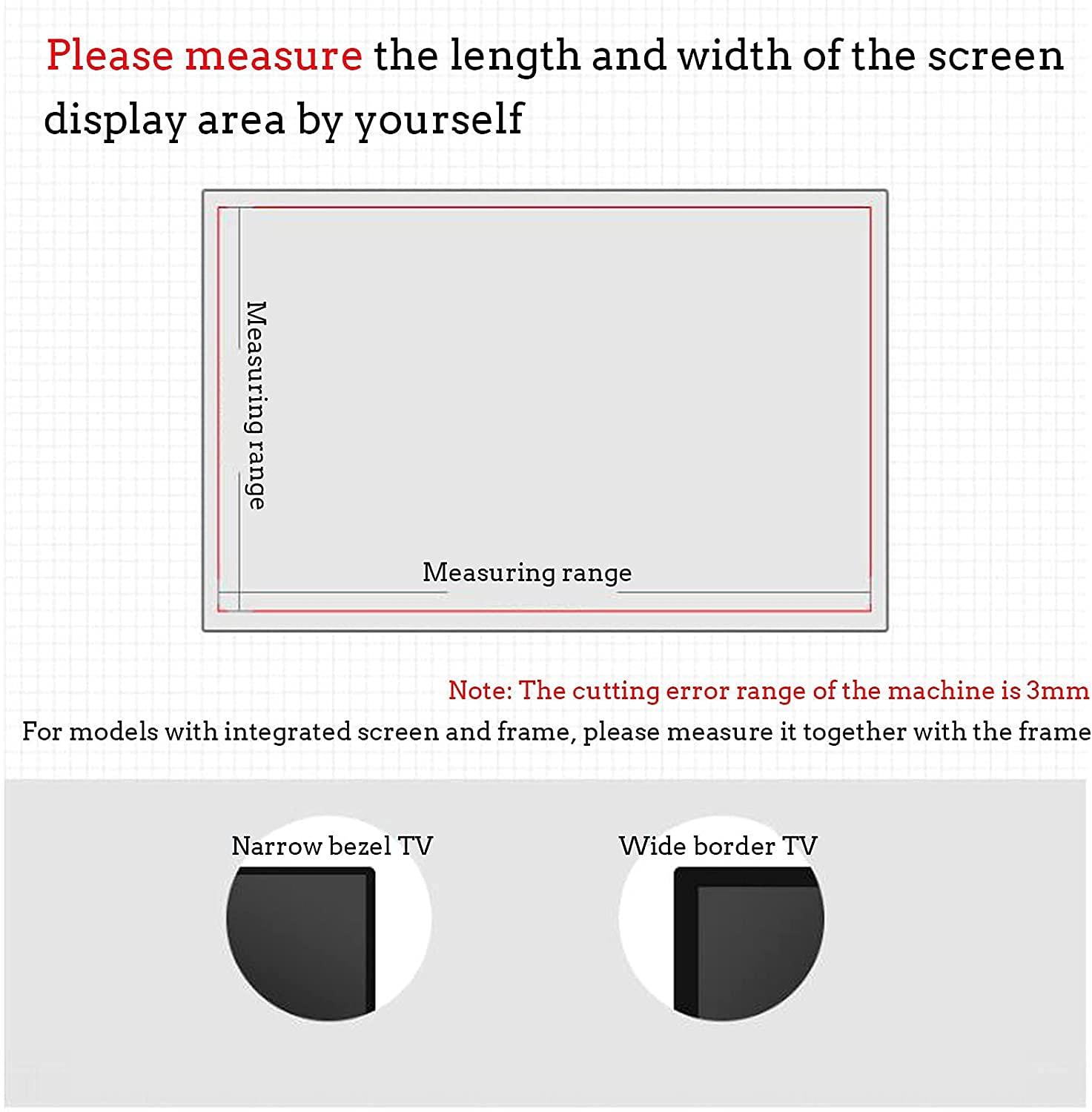 BU TV Screen Protectors 65 Inch TV Screen Protector, Anti Blue Light Screen Film Anti Glare Relieve Screen Filter Relieve Eye Fatigue for LCD, LED, OLED & QLED 4K HDTV,65" 1440 * 809