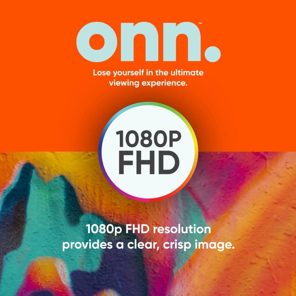 ONN Onn 40-Inch Class FHD 1080p LED Smart TV HDR 60Hz Refresh Rate Compatible with Alexa & Google Assistant + Free Wall Mount (No Stands) 100058007 (Renewed)