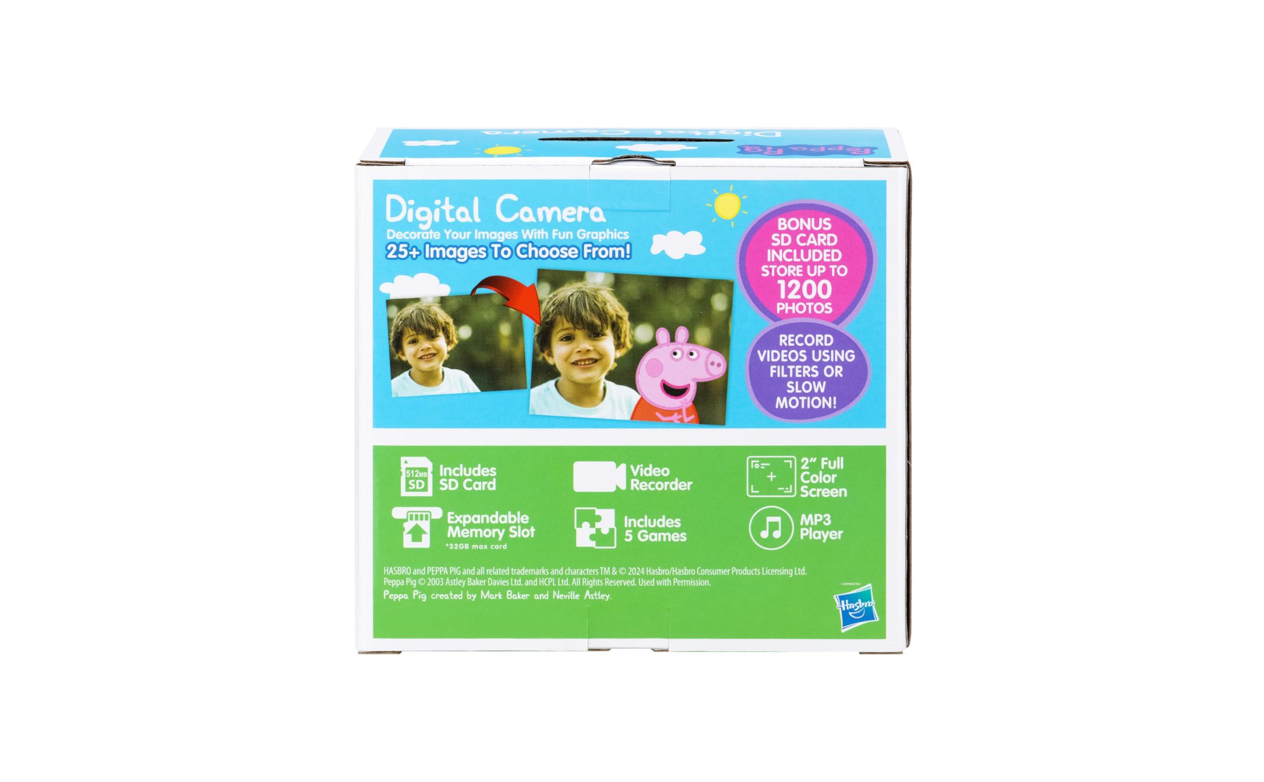 eKids ekids Peppa Pig Kids Camera with SD Card, Digital Camera for Kids with Video Camera, Built-in Digital Stickers for Fans of Peppa Pig Toys