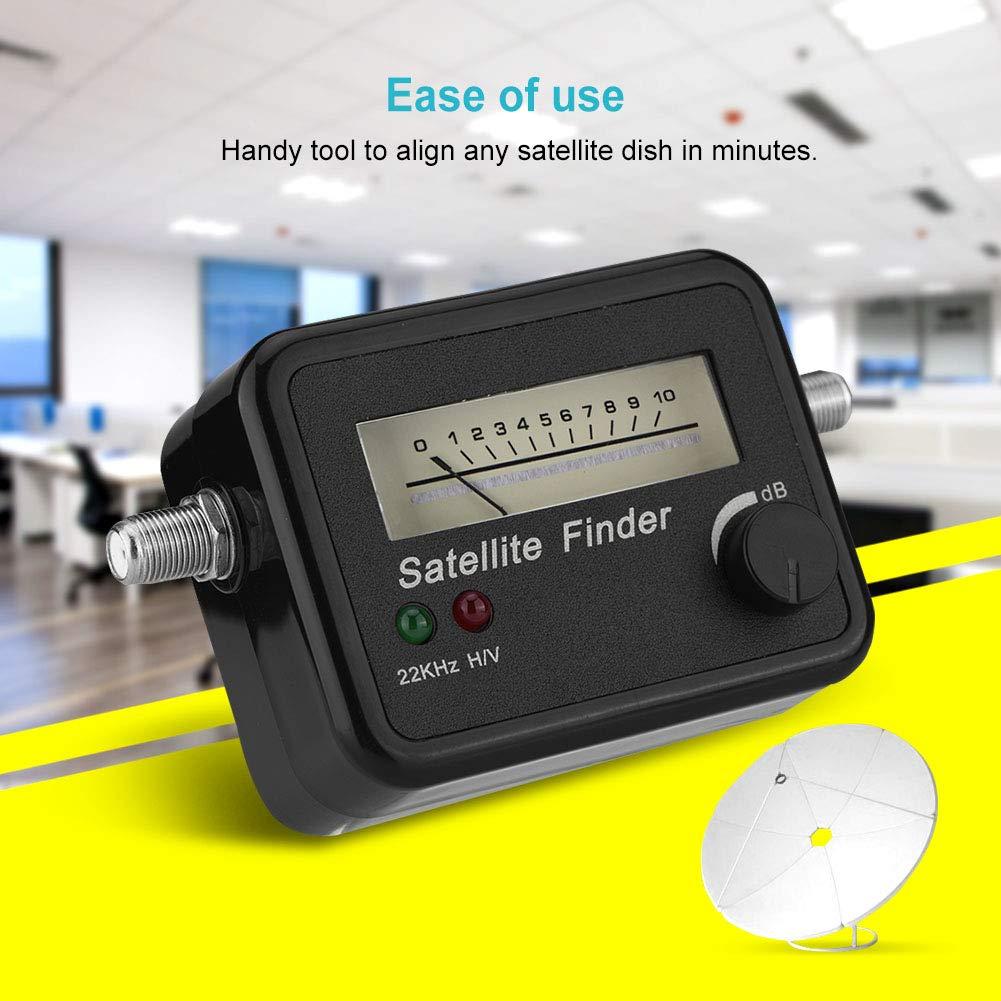 Miskall Satellite Signal Finder Digital Satellite White On Black Abs Mental 9502 Satellite Finder with Black Background and White Sat Finder 13 18V Dc Satellite Finder