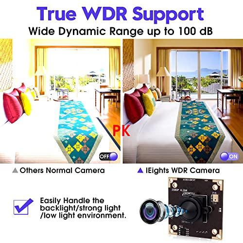 ELP ELP USB Camera WDR H.264 3megapixel 1536p Camera Module for Computer,3mp AR0331 Camera Module with Microphone Mini UVC USB2.0 Webcam Board,WDR 100db 3.7mm Pinhole Hidden USB Camera Module for Most OS
