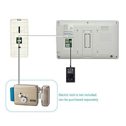 AMOCAM AMOCAM Video Doorbell Intercom System, 7 Inches Alloy Panel Monitor HD Camera Wired Video Door Phone Kits, Support Unlock, Monitoring, Dual-Way Intercom Indoor Outdoor for Villa Office Apartment
