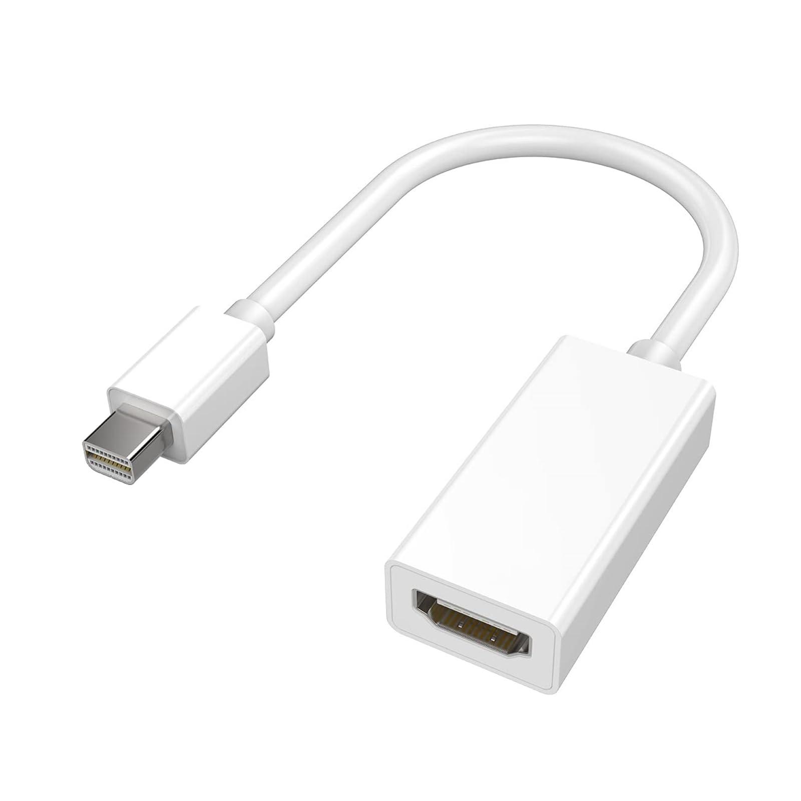 elytronic elytronic Mini DisplayPort to HDMI Adapter, 4K 30Hz Thunderbolt 2.0 Mini DP to HDMI Adapter Cable Compatible with Monitor, Projector (1)