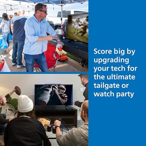 PHILIPS Philips Amplified HD Digital TV Antenna, Long Range Smart TV Antenna, Easy Mount on Top of TV Design, Supports 4K 1080P HD VHF UHF, Amplified Signal Booster, Coax HDTV Cable/AC Adapter, SDV7219N/27