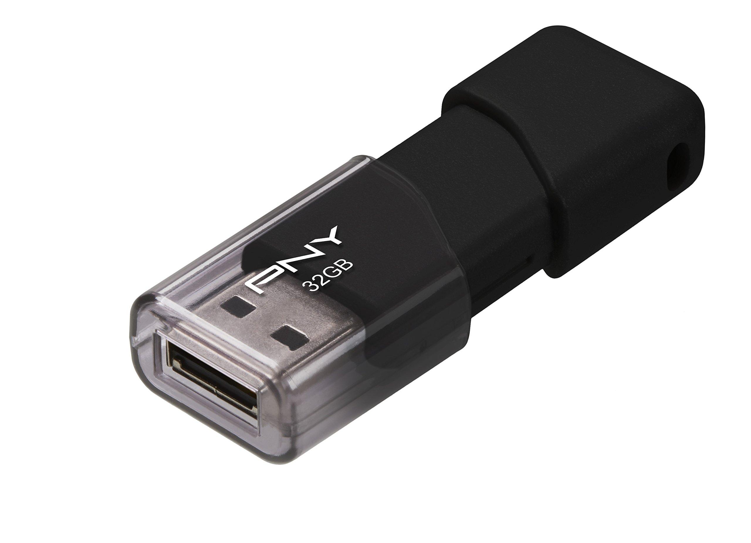 PNY PNY P-FD32GX10ATT03-MP 32GB Attach 3 USB 2.0 Flash Drive,Black (Pack of 10)