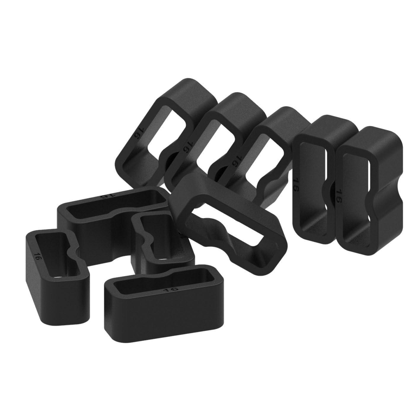 RuenTech 6-Pack Fastener Rings Compatible with Garmin Vivosmart 4/Vivofit 4/Vivofit 3/Vivofit jr/Vivofit jr 2/Vivofit jr 3 Band Keeper, Silicone Replacement Watch Band Loop/Holder/Retainer