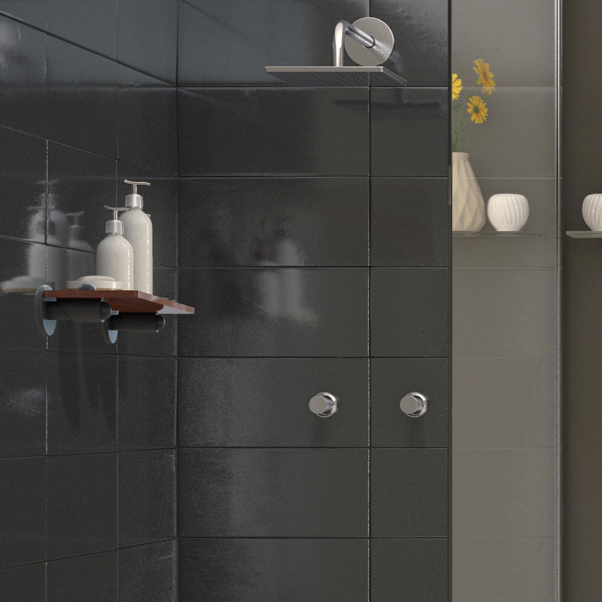 Allied Precision Industries Allied Brass SH-1-16-IRW-GYM Soho Collection 16 Inch Solid IPE Ironwood Shelf, Matte Gray