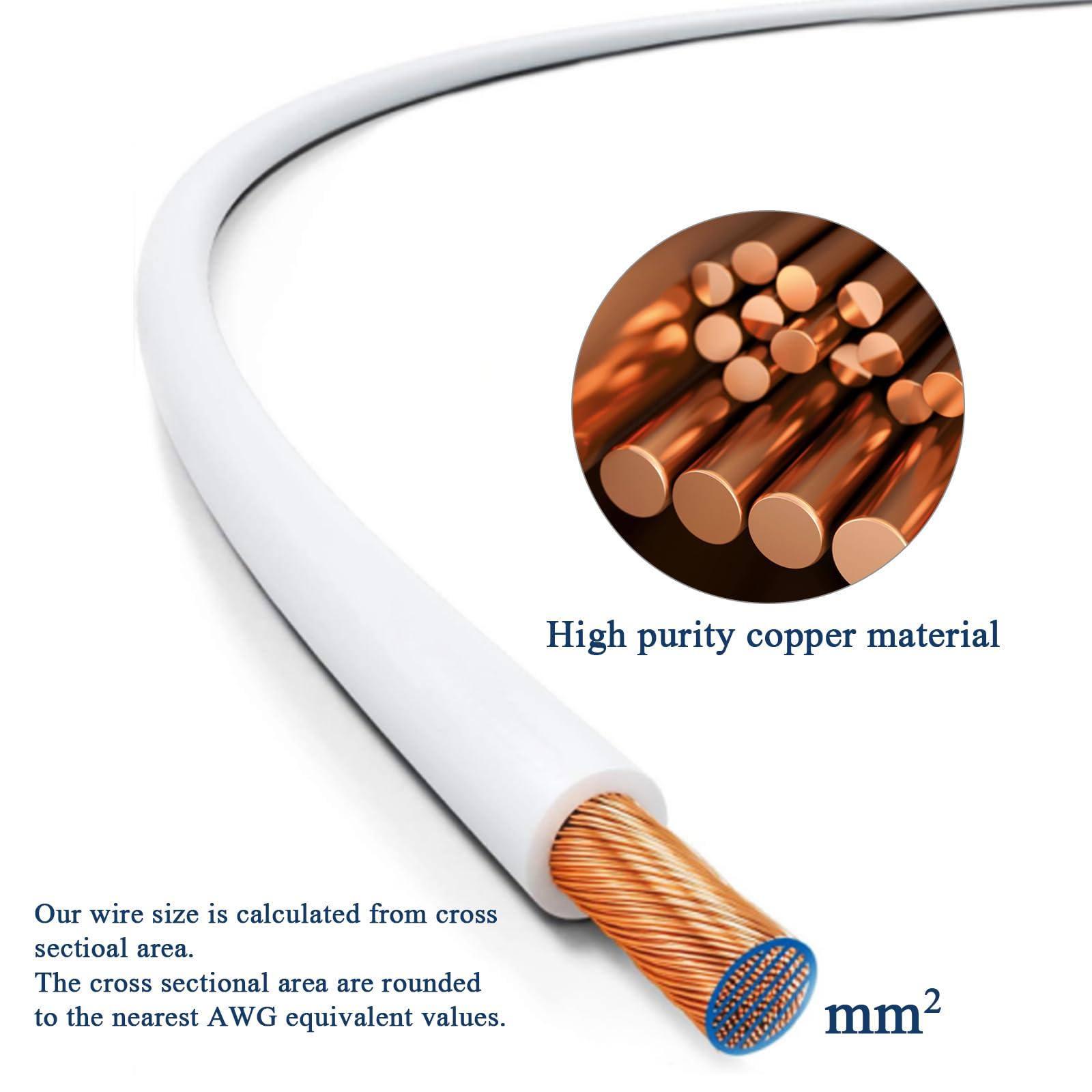 SUNNAREPOON 16 Gauge Primary Wire Kit (50 Feet Each, 6 Colors), 16 AWG Automotive Oxygen Free Copper Electrical Remote Cable Wiring for Car, Trailer Lighting Circuits Harness