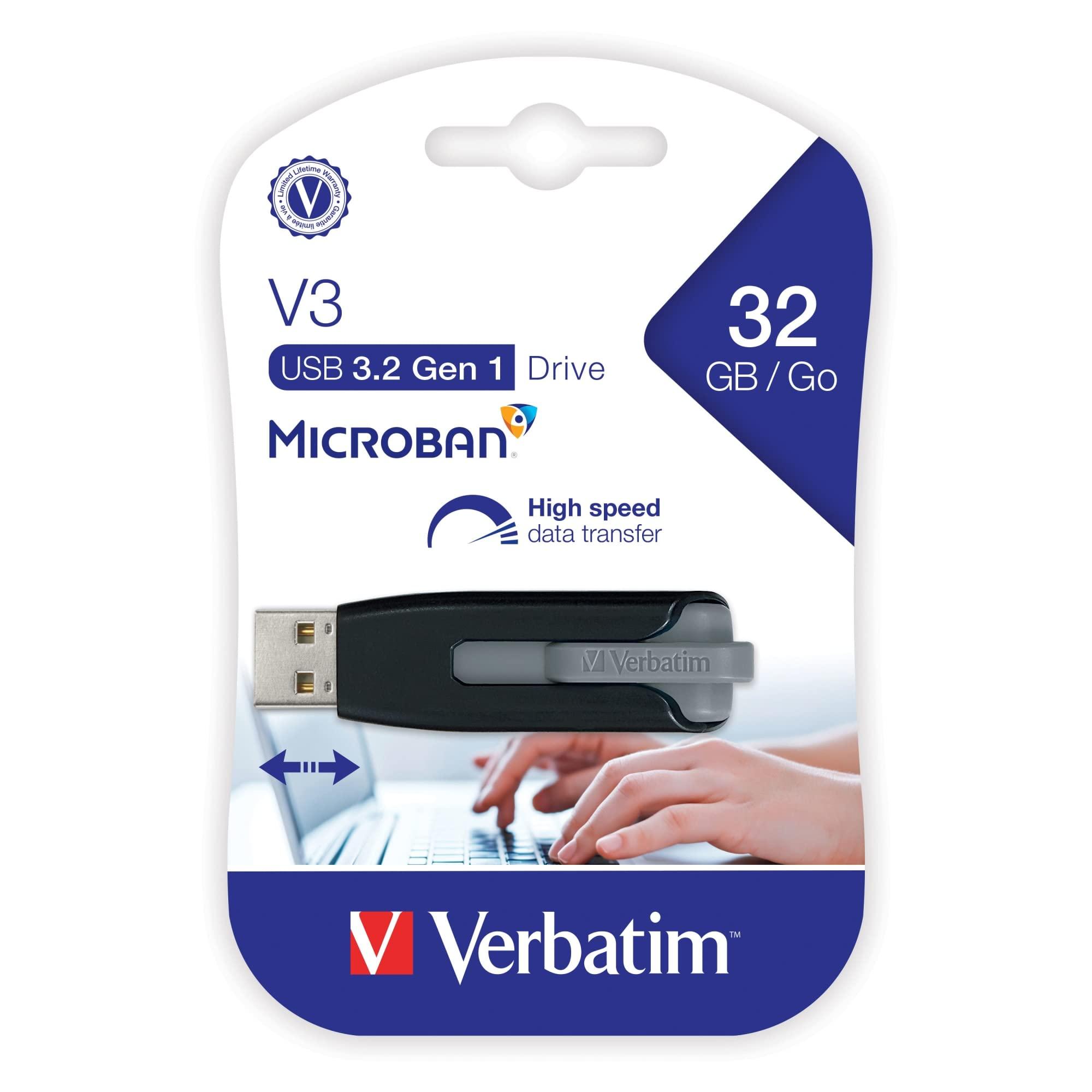 Verbatim Verbatim 32GB Store 'n' Go V3 USB 3.0 Flash Drive - Gray