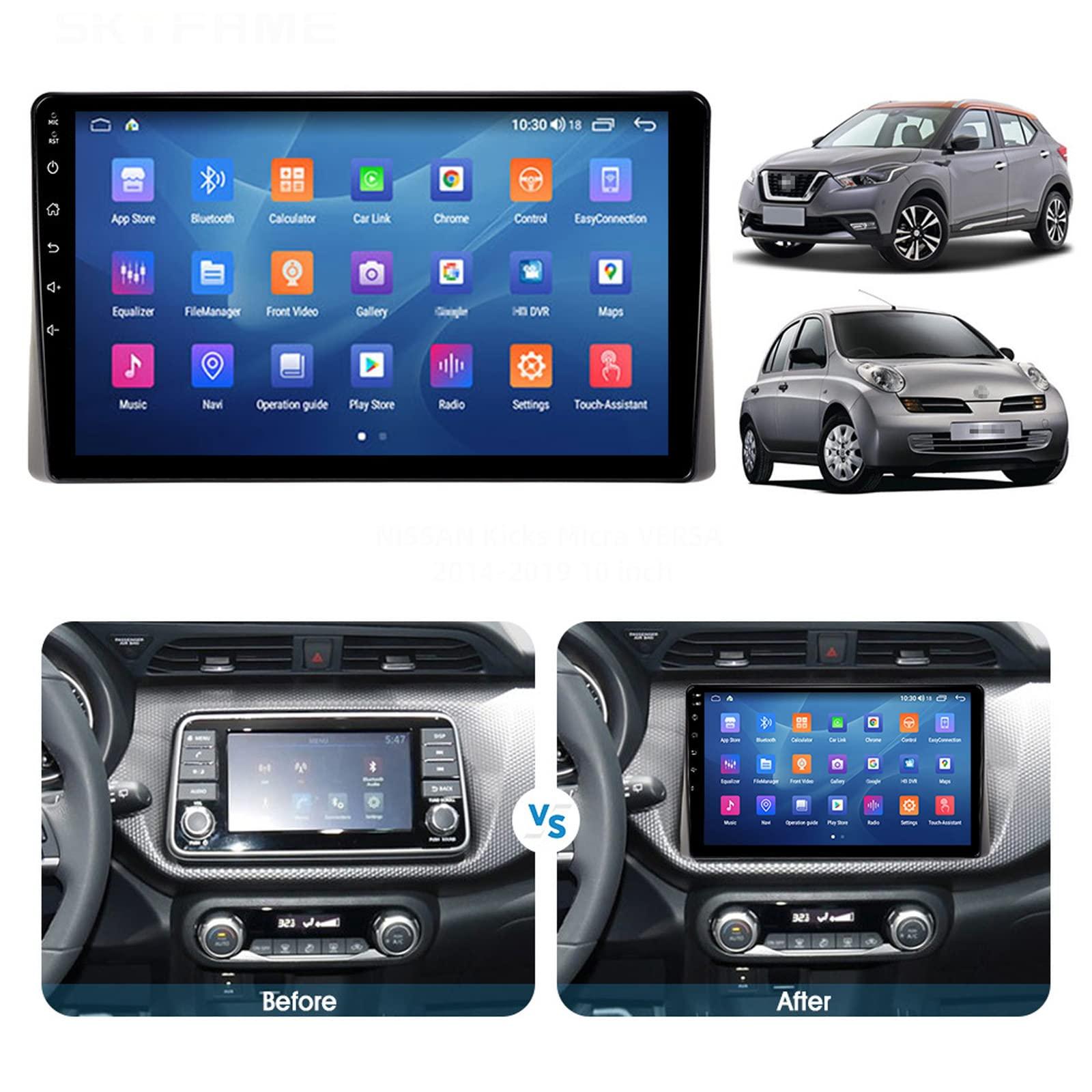 WDXSFR Android Car Stereo for Nissan Micra 2016-2018, 9 Inch Touch Screen Car Radio with GPS Bluetooth WiFi FM USB Backup Camera Microphone Support SWC Mirror Link Carplay DAB+,Octa core,6G+128G