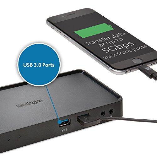 Kensington Kensington Universal USB3.0 Mountable Dual Display Docking Station for Windows, Mac, and Surface (Dual Video HDMI & DVI / VGA, 6 USB Ports, Gigabit Ethernet, Audio)