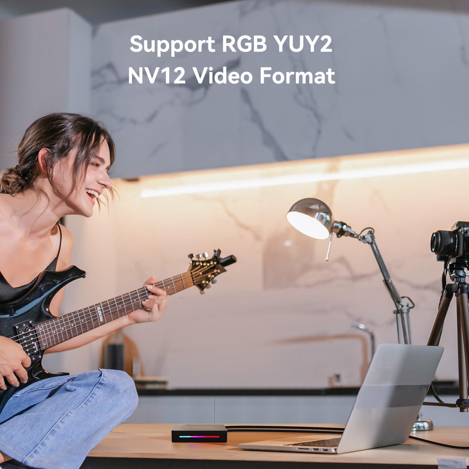 ezcap Ezcap360 Game Capture Card, HDMI to USB 3.0, 4K 60FPS and 1080p 240FPS Video Recording Device, Compatible with Windows, Mac, and Linux, Ideal for Streaming, Gaming, and Video Conferencing