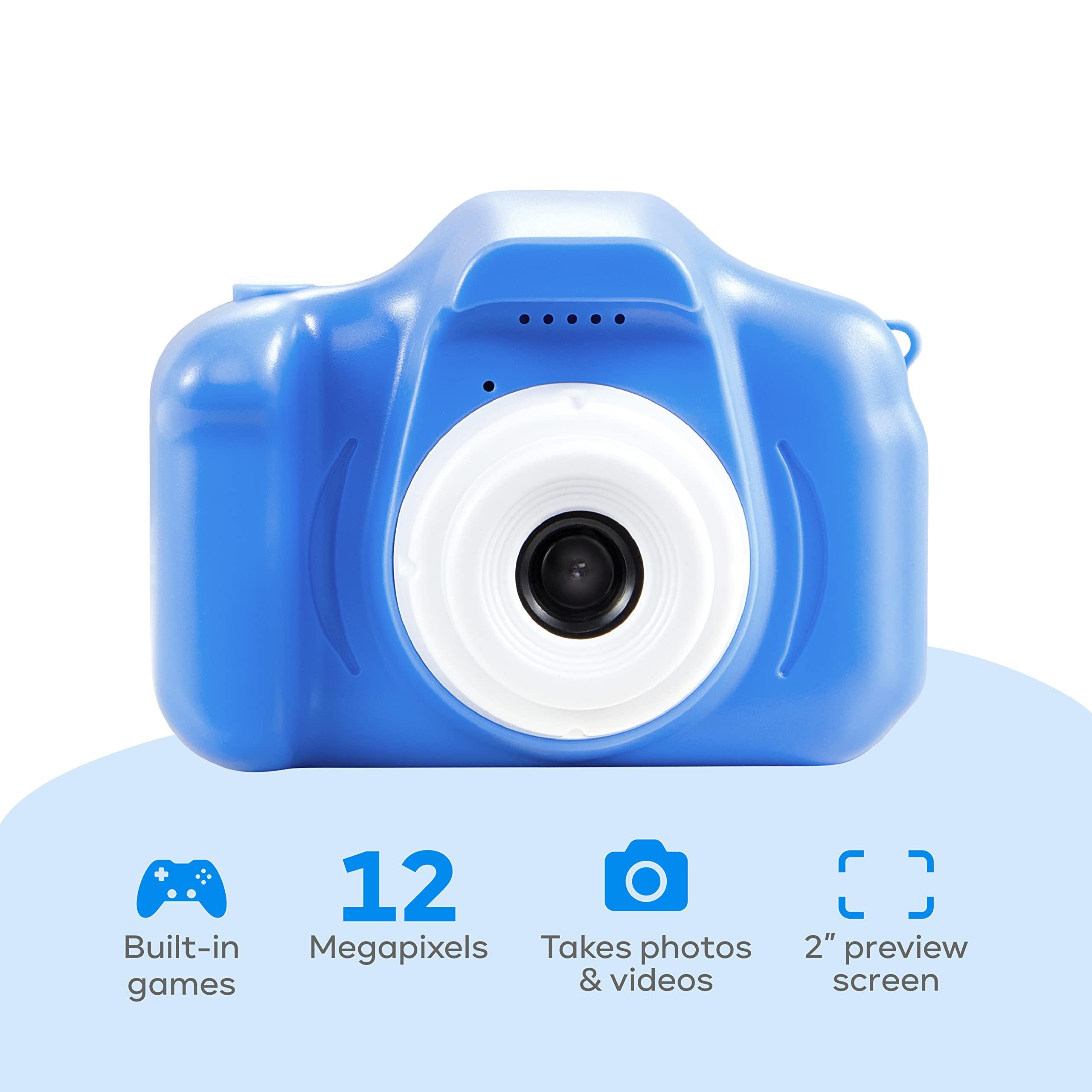Vivitar Sakar Vivitar Kidzcam Camera - Christmas, Birthday Gifts for Boys and Girls, 12 MP HD Camera and Digital Video Recording, Kids Digital Camera Toys for Kids 5 and Up, Blue