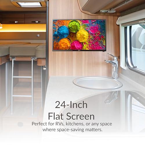 Supersonic Supersonic SC-2411 23.6\" DLED HDTV with Built-in Dual Tuners, HDMI Input, 1080p Resolution, 178 Viewing Angle, USB Compatible, Remote Control and AC/DC Compatibility