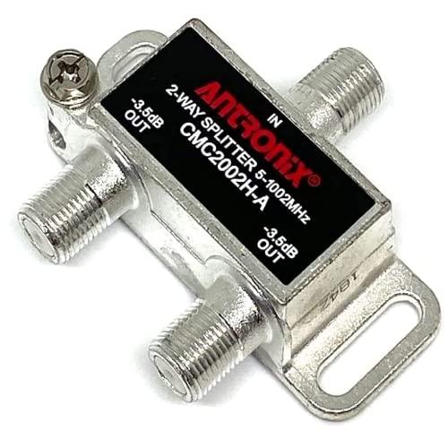 Antronix Cable Modem & MOCA Premium Coaxial 2-Way Splitter Ideal for Bidirectional RG-6 RG-59 Communications