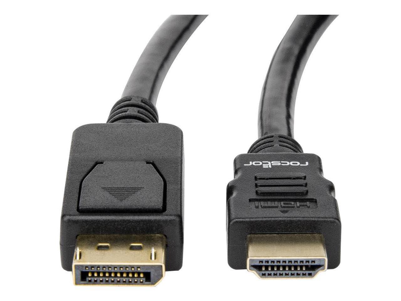 Rocstor Rocstor Premium DisplayPort to HDMI Converter Cable M/M- 6 ft (2m) - 4K - Compatible with DP Enabled Computers and HDMI 4K Monitors, televisions and projectors - Supports Resolutions up to 4K