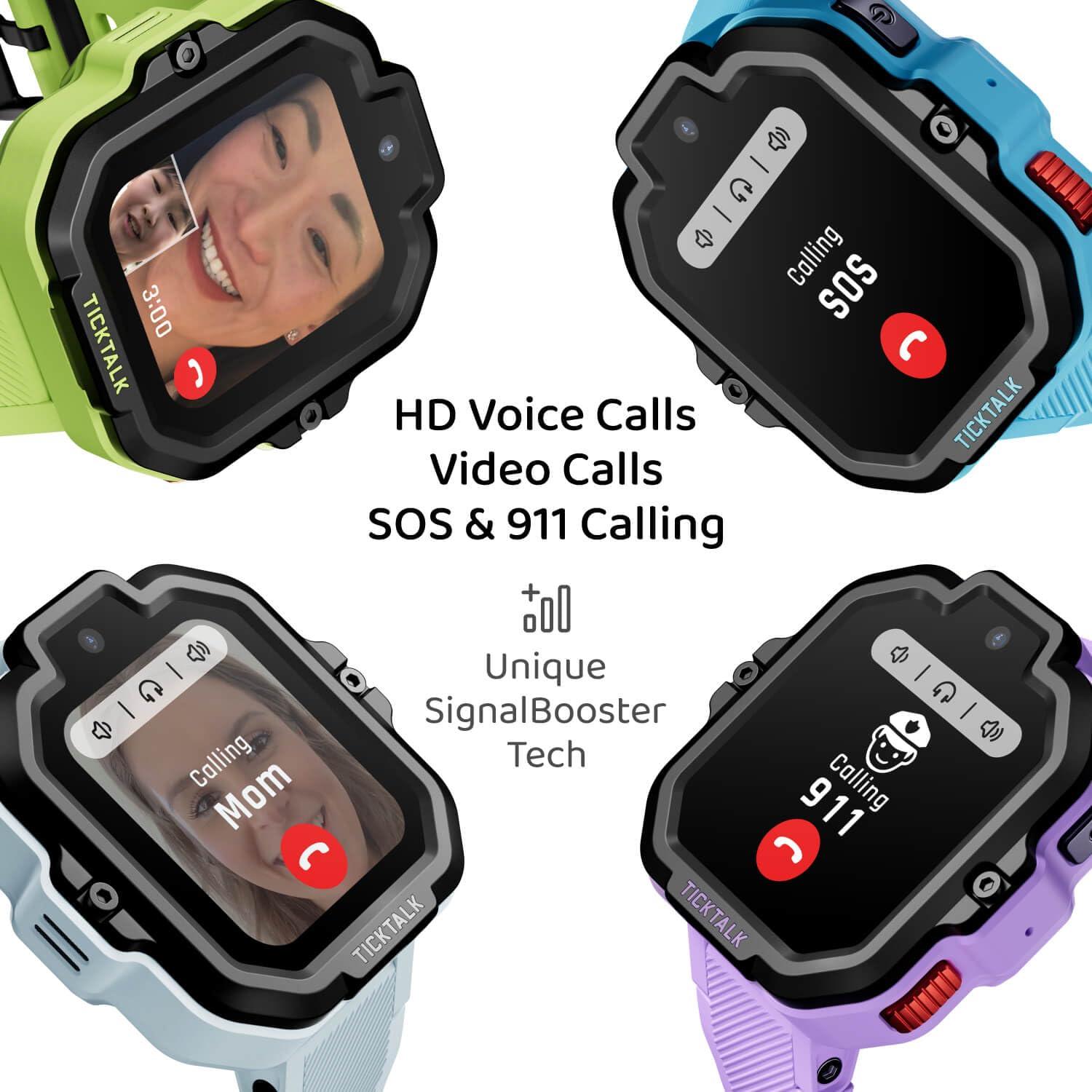 TickTalk TickTalk5 LTE Kids Smart Watch with GPS Tracker, Phone Watch, Advanced Parental Controls, Video & Voice Calls, Text, School Mode, Free Music, SOS & 911, Safety Alerts, Pre-Installed SIM
