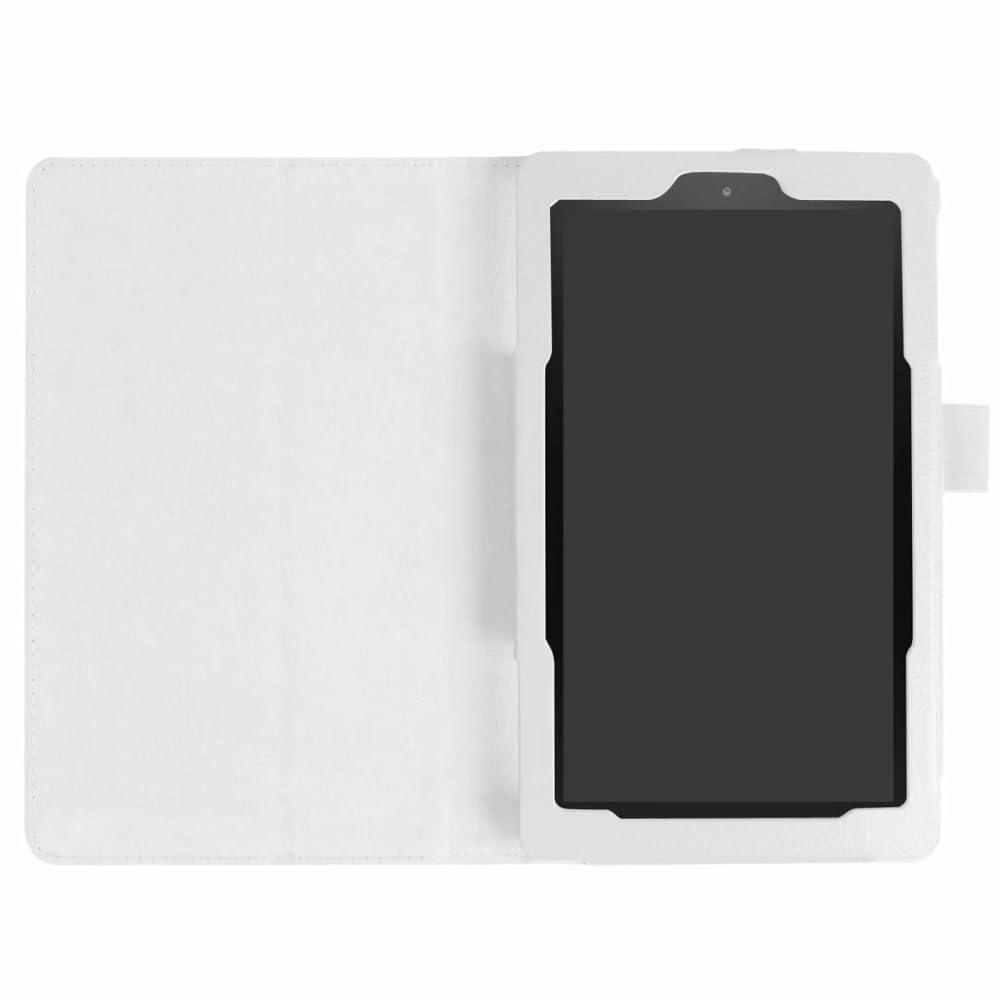 ZZOUGYY ZZOUGYY Tablet Cover for Amazon Kindle Fire 7 7th 9th Generation(2017/2019 Release),Ultra Slim Folio Stand Lightweight Leather Case for Kindle Fire HD7 7th SR043KL 9th Gen 7" (Li-White)