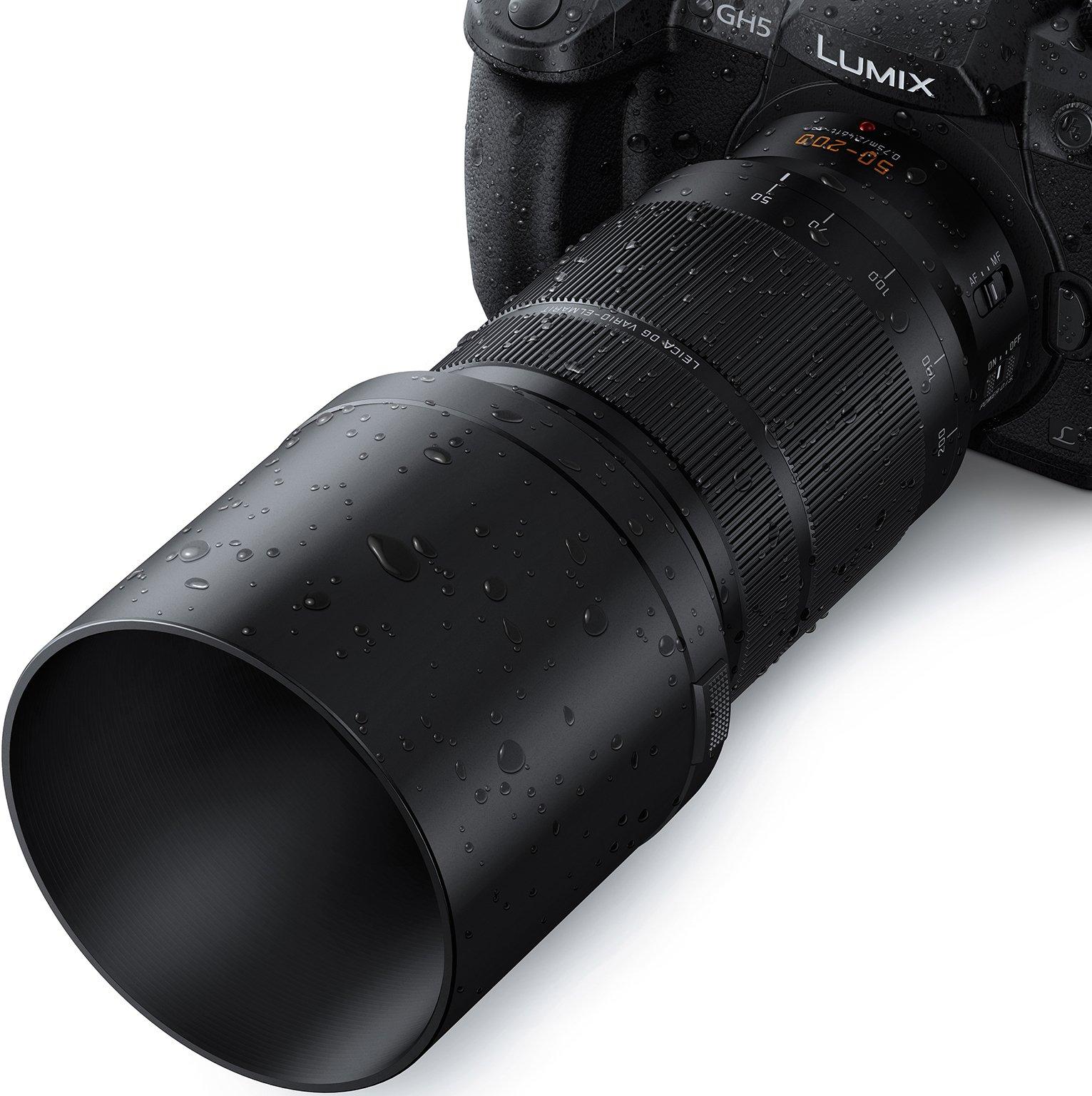Panasonic Panasonic LUMIX Professional 50-200mm Camera Lens, G Leica DG Vario-ELMARIT, F2.8-4.0 ASPH, Dual I.S. 2.0 with Power O.I.S, Mirrorless Micro Four Thirds, H-ES50200 (Black)