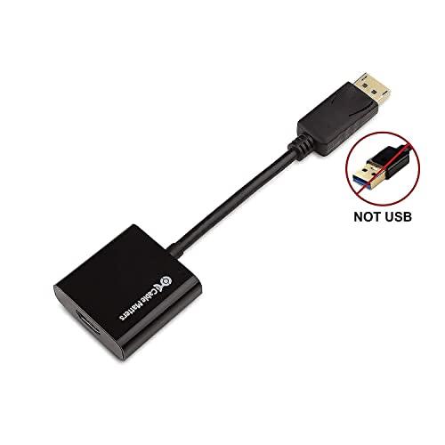 Cable Matters Cable Matters Active DisplayPort to HDMI Adapter (Active DP to HDMI Adapter) Supporting Eyefinity Technology and 4K Resolution & USB C to HDMI Cable in Black 6 Feet