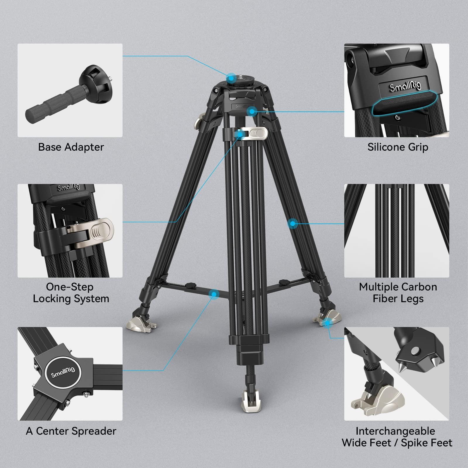 SMALLRIG SmallRig FreeBlazer Heavy-Duty Carbon Fiber Tripod and PH8 Professional Fluid Video Head