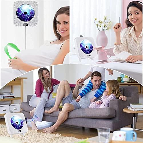 Gimigo Portable CD Player with Bluetooth, Wall Mountable CD Player with Dust Cover,FM Radio,Built-in Speakers,USB Port,AUX Input,LCD Display