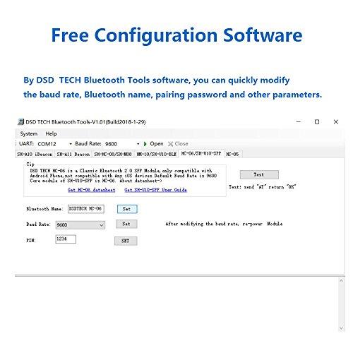 DSD TECH DSD TECH HC-06 Wireless Bluetooth Serial Transceiver Support Module Slave and Master Mode for Arduino + 4PIN Dupont Cable