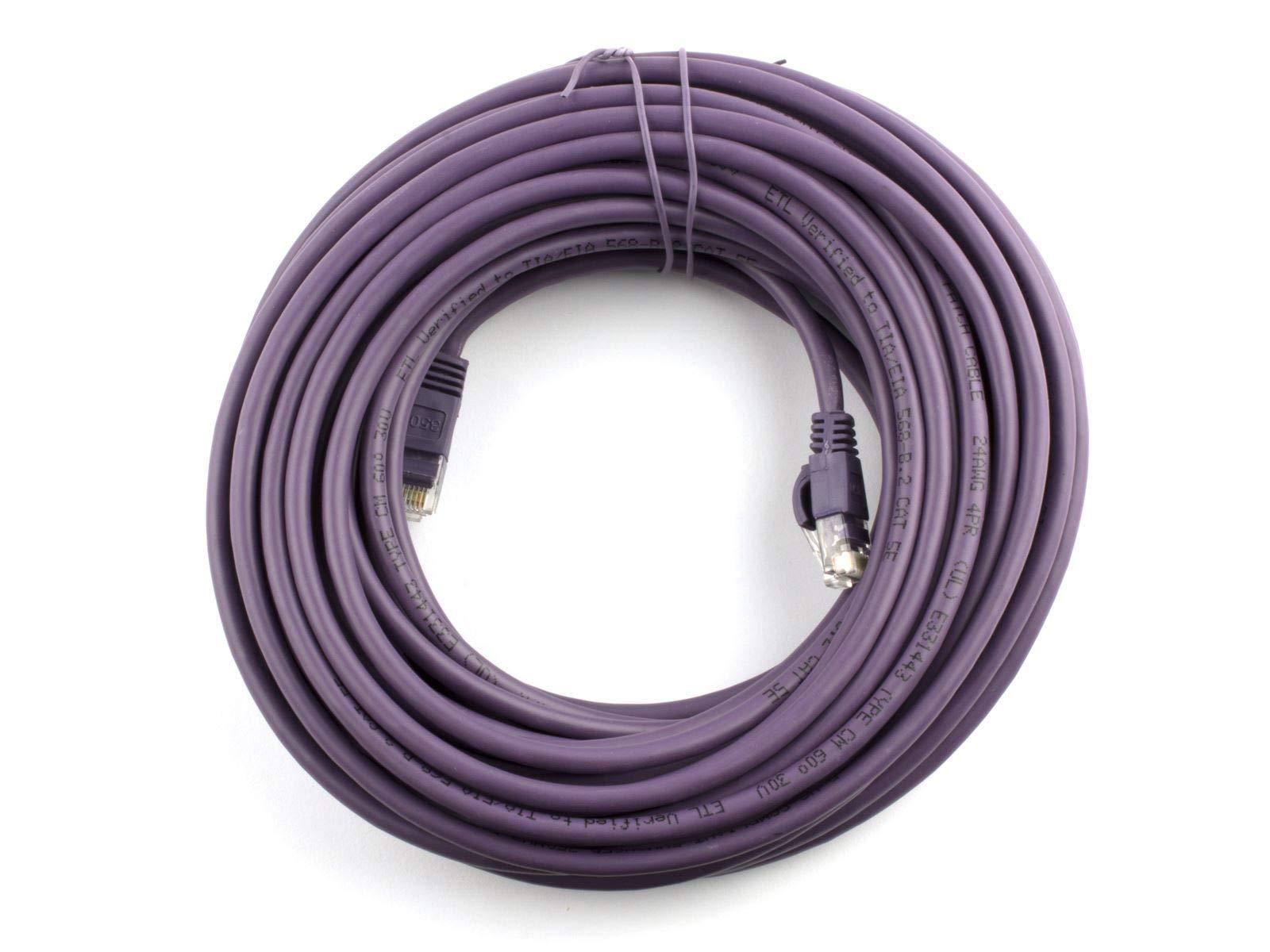 Networx Networx RJ45 Cat 6 Ethernet Patch Cable 100 Foot Purple Booted UTP for PC, TV, Tablet, Gaming, Routers, and Printers, High Speed 10Gbps, Gold Plated, Indoor/Outdoor Use